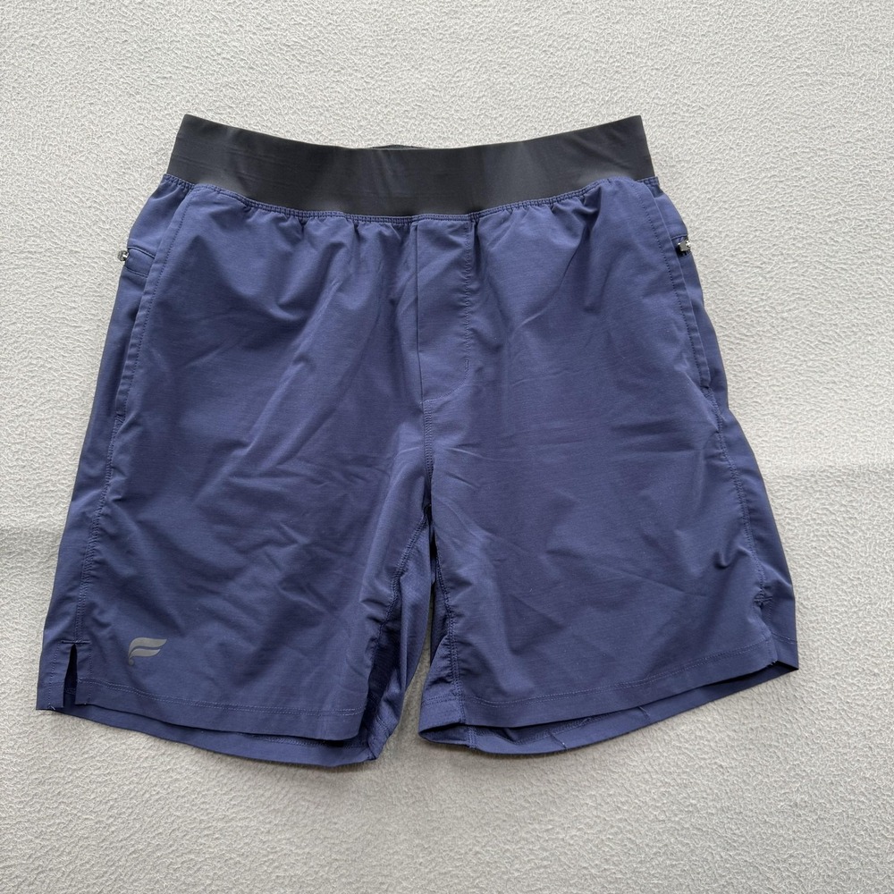 Fabletics Shorts Mens 28 Blue‎ Athletic Running Elastic Waist 7 Inseam Gym